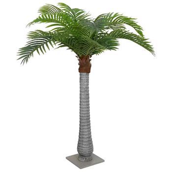 Palmera Artificial Con 15 Hojas Verde 200 Cm Vidaxl