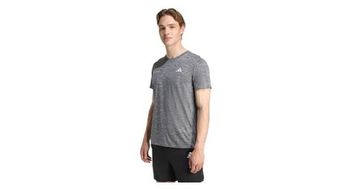 Camiseta de manga corta adidas performance own the run melange gris  hombre
