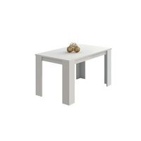 mesa de comedor fija y robusta 140x80 cm berta blanco 140 x 75 x 80 cm