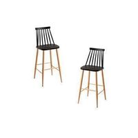 pack 2 taburetes bik de polipropileno 1104239 cm - negro