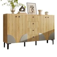 aparador moderno - mueble de almacenamiento - tablero de particulas - madera 160x36x94cm