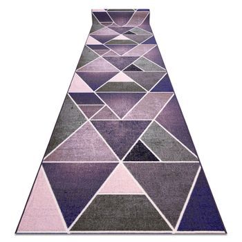Alfombra De Pasillo Con Refuerzo De Goma Triangulos Violet 100 Cm 100x810 Cm