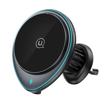 USAMS US-CD222 Soporte magnético inalámbrico para teléfono de coche con montaje en rejilla de ventilación giratorio 360°
