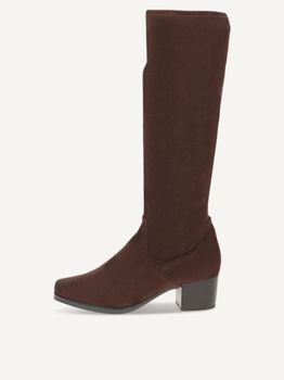 CAPRICE Boots, brown, made of Textiles with Block heel, Size 41