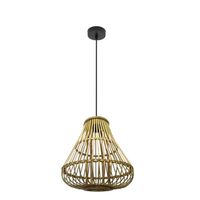 lampara de techo colgante hormos negrobambu natural 1xe27 35d