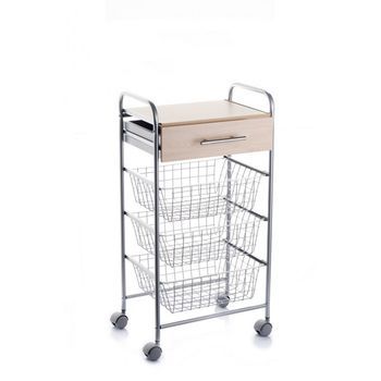 Carrito Verdulero De Cocina Alesia Color Haya