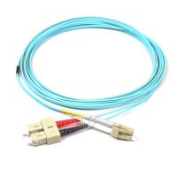 kimex cable de fibra optica duplex 2mm om3 sclc agua 2m