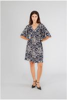 vestido estilo tunica en marroqui estampado multiblue arabesque m