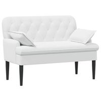 sofa amoroso con botones acolchados blanco 111 x 68 x 80 cm vidaxl