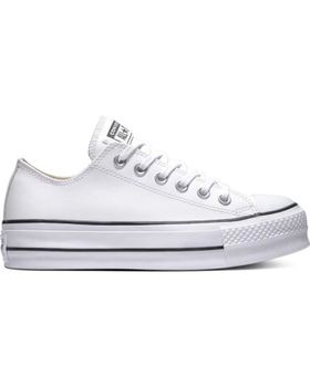 de CONVERSE 561680C CHUCK TAYLOR ALL STAR PLATFORM LEATHER LOW WHITE-BLACK-WHITE
