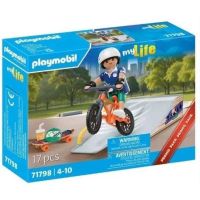playmobil mylife snowboarder con rampa y accesorios 71798 17 piezas