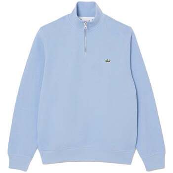 Lacoste Jersey Zip-Up High Neck Interlock Sweatshirt Light Blue para hombre