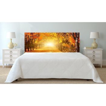 Oedim Cabecero Cama Pvc Paisaje Otoñal Puesta De Sol 200x60cm | Diponible En Varias Medidas | Cabecero Ligero, Elegante, Resistente Y Económico