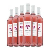 iniesta vino rosado corazon loco vino joven 75 cl 13 vol pack de 6 unidades