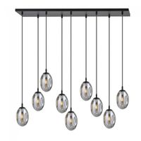 lampara colgante celeste grafito 9 luces