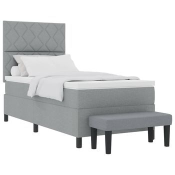 Cama Tapizada 200x100x128 Cm  - Gris