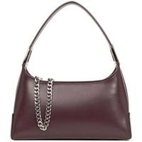 lancaster bolso de mano bolso de mano con cremallera s suave ace cuero borgona oscuro para mujer