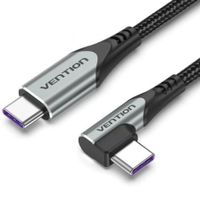 cable usb 20 vention takhf tipo-c a tipo-c 90 100w 480mbps 1m gris