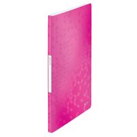 leitz 4631 wow carpeta de fundas flexible a4 rosa metalizado 20 compartimentos