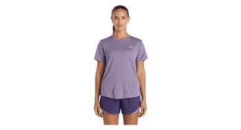 Camiseta de manga corta new balance rc essential violeta para mujer