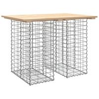 banco de jardin  banco de exterior  silla de jardin diseno gaviones madera maciza pino 100x70x72 cm