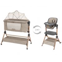 cuna de colecho  trona 2en1 sleat me beige