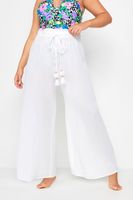 pantalones blancos anchos de playa mujer curvy y tallas grandes yours