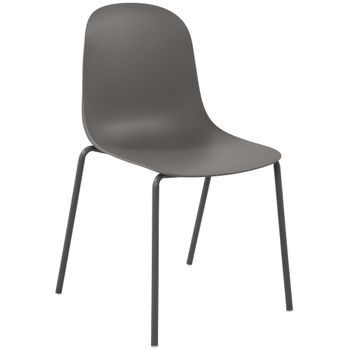 Silla Hardin Apilable Plástico Gris Topo 55x51x85 Cm Clp