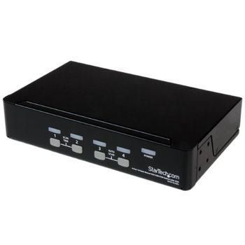 StarTech.com Conmutador Switch KVM 4 Puertos de Vídeo VGA USB 2.0 - 1U Rack Estante