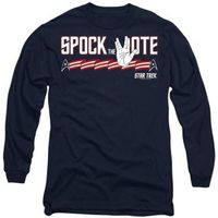 star trek camiseta manga larga spock the vote para mujer