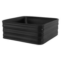 lavabo forma cuadrada 39x39x15 cm ceramica negra ml-design