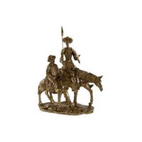 figura resina 29x15x36 quijote dorado