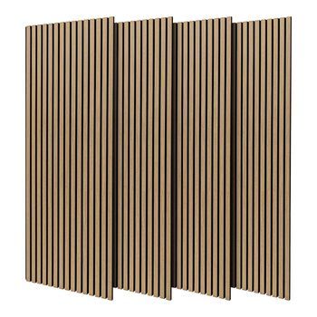 Beethoven - Juego De 4 Paneles Decorativos Para Pared De Listones 150x60 Cm, Beige