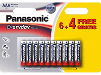 pilas aaa - panasonic everyday power lr03 bateria alcalina 6  4 unidades