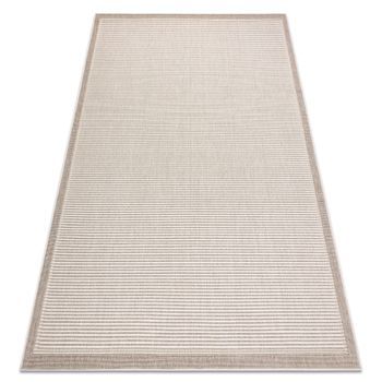 Alfombra Spring 20411558 Sisal Líneas, Marco Bucle - Beige 140x200 Cm