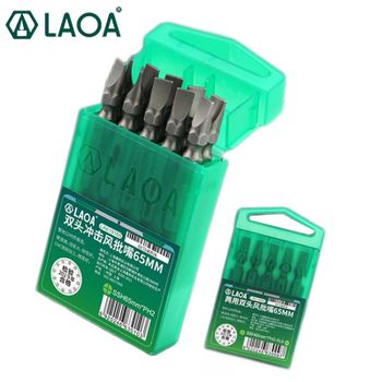LAOA 10 Uds puntas de destornillador 65mm destornillador Phillips ranurado PH2 cabeza de destornillador de taladro eléctrico