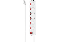regleta - hama schuko 6 tomas interruptor 250 v cable 15 m blanco