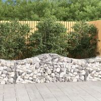 cestas de gaviones 5 piezas  gavion para piedras  gavion decorativo forma de arco hierro 200x50x6080 cm cfw492130