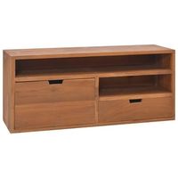 mueble para tv de madera maciza de teca 90x30x40 cm vidaxl