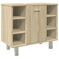 armario de bano madera ingenieria roble sonoma 60x32x535 cm vidaxl