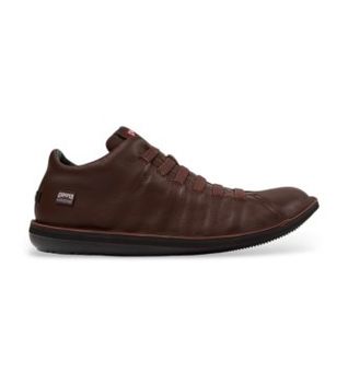 Camper para hombre. K300479-011 Zapatillas de piel Beetle marrón (45), Plano, Cordones, Casual