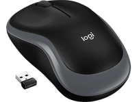 raton inalambrico - logitech m185 nano receptor 1000 ppp ambidiestro 24ghz 12 meses de pila windows-mac negro y gris