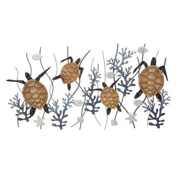 Panel Decorativo 3d Mar De Metal Multicolor 132,7x5,7x69,9 Cm