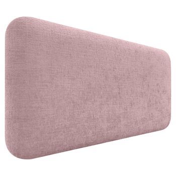 Dhome Cabecero Tapizado En Lana Liso Redondeado Para Pared Acústicos Cabeceros Absorbentes Cabezal Cama Dormitorio (salmon, 80cm)