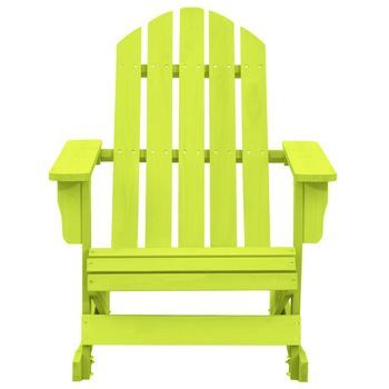 Silla Mecedora De Jardín | Silla De Exterior | Sillón Adirondack Madera Maciza Abeto Verde