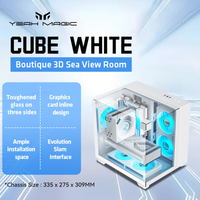 yeah magic cube-ordenador para videojuegos vista al mar chasis de habitacion sin columna panorama estereoscopico 3d placa base matx refrigeracion por agua 240