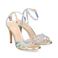 lodi sandalias con tacon mujer - plata talla 38