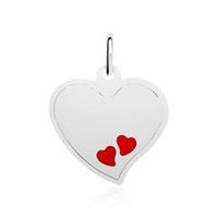 colgante de plata 925 grabable corazones