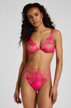 Hunkemöller Tanga de Tiro Alto Highleg Beatrice Rosa