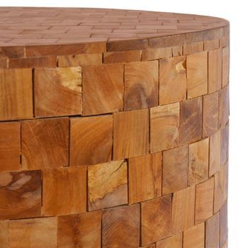 Mesa De Centro，mesa Auxiliar，mesa De Café De Madera Maciza De Teca 60x60x35 Cm